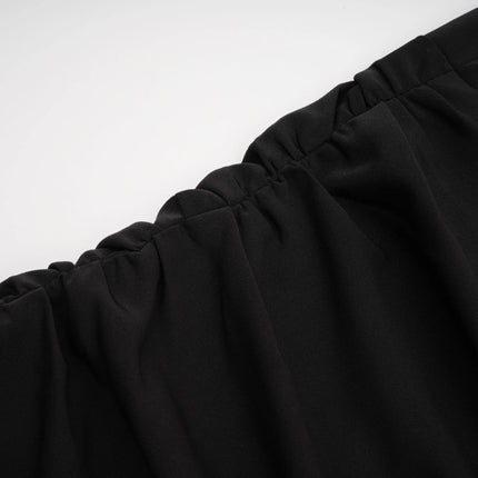 Amari Black Crystal Embellished Ruched Mini Dress