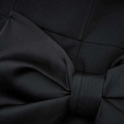 Amaya Black Strapless Mini Dress with Bow
