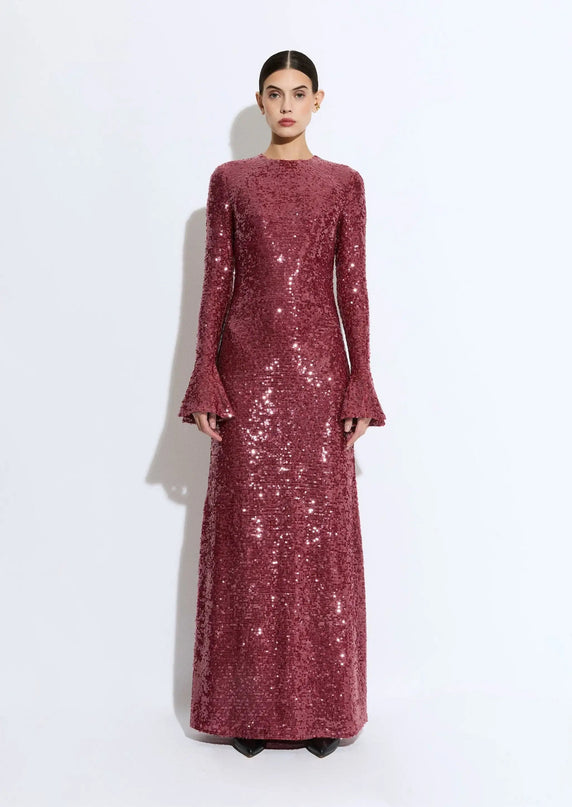 Amaya Red Glamour Gown Sunset Vibes