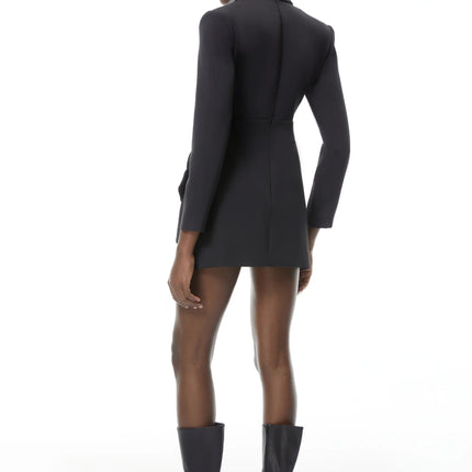 Amelia Black Embellished Blazer Mini Dress