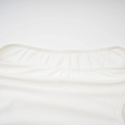 Amelina White Maxi Dress with Pleat Detailing and Side Slit