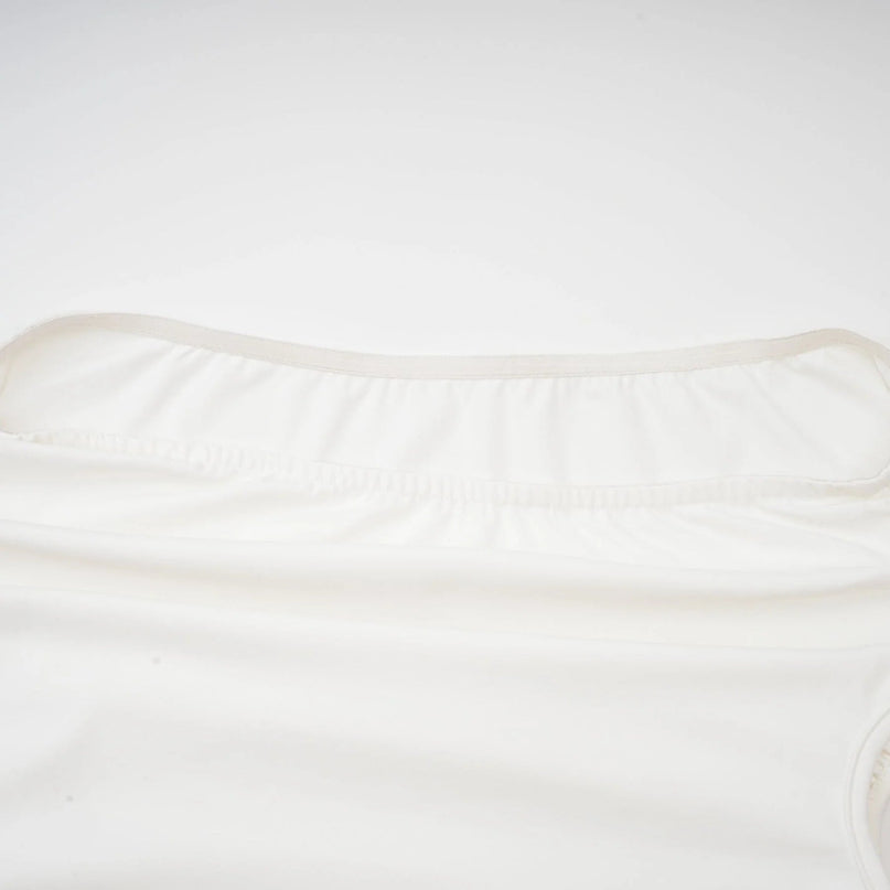 Amelina White Maxi Dress with Pleat Detailing and Side Slit