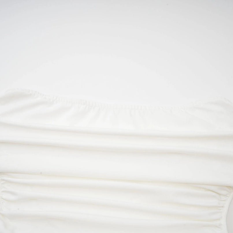 Amelina White Maxi Dress with Pleat Detailing and Side Slit