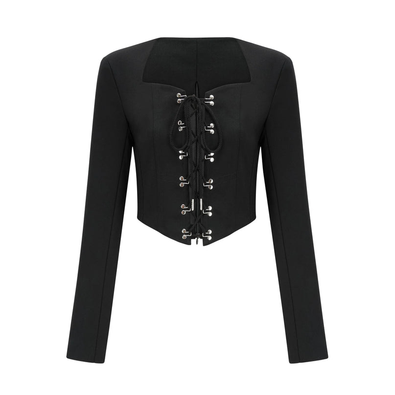 Amia laceup cropped jacket