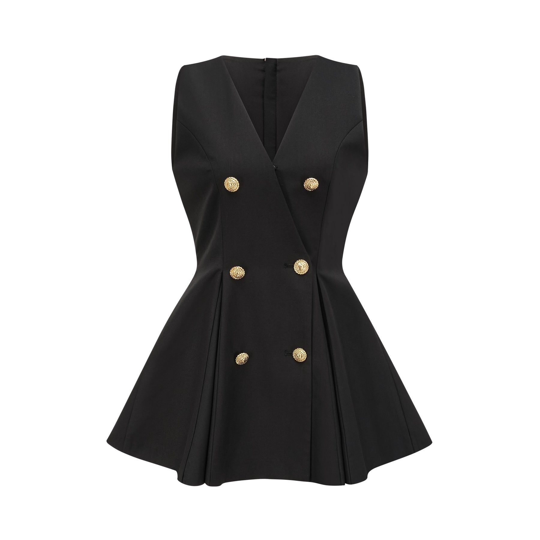 Amira doublebreasted flared mini dress