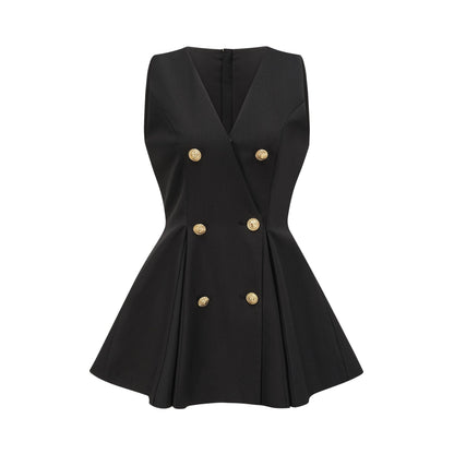Amira doublebreasted flared mini dress