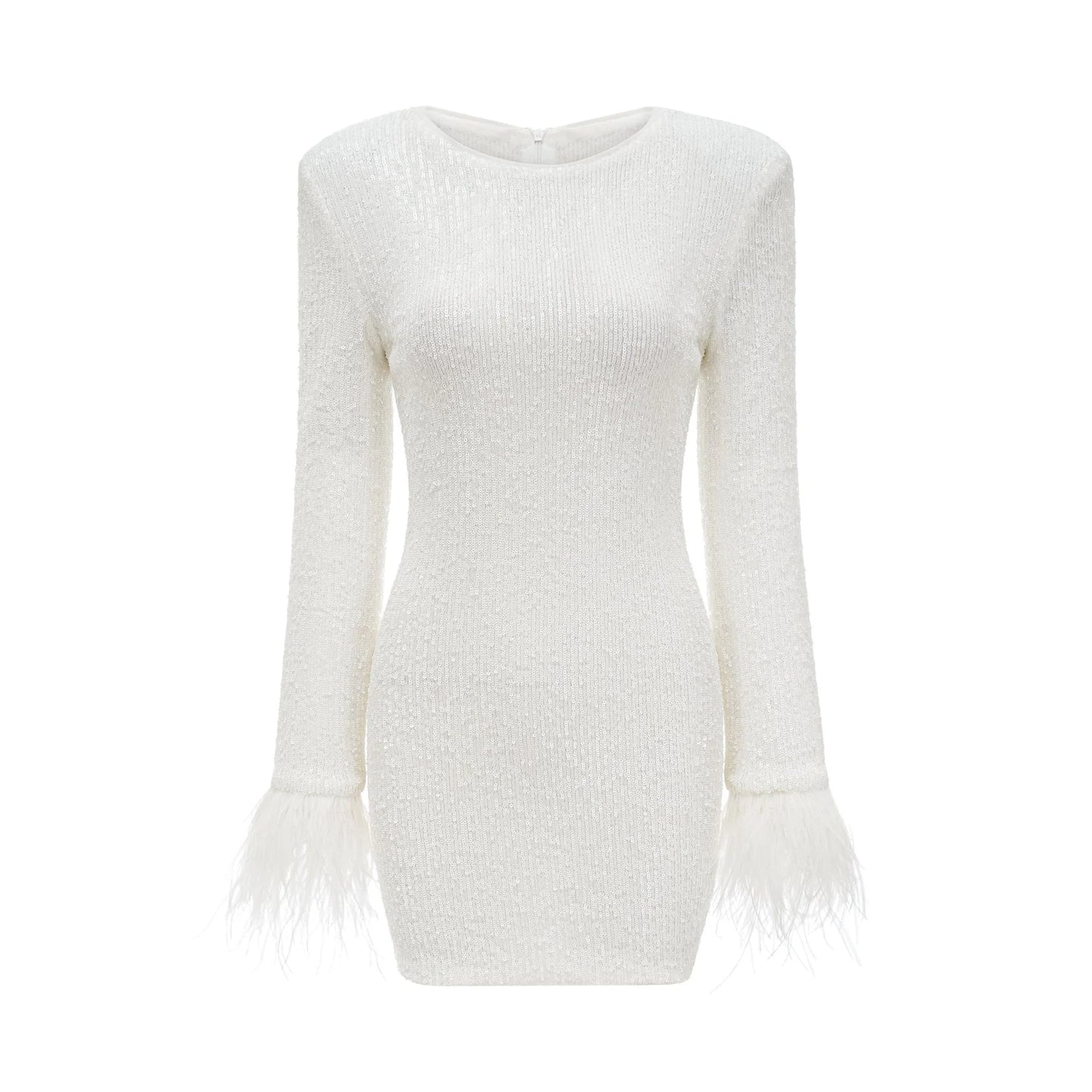 Amorata feathertrim embellished dress