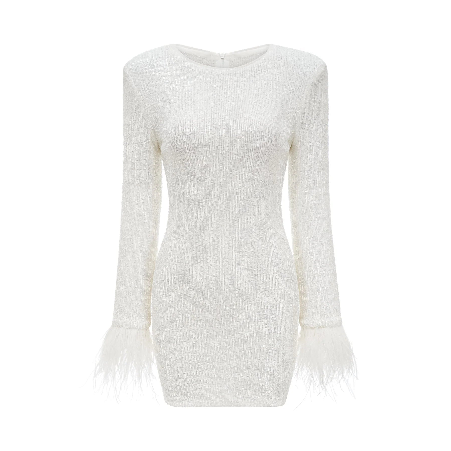 Amorata feathertrim embellished dress