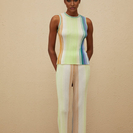 Anastasia Green Glitter Knit Top Trousers Set