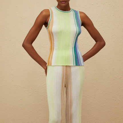 Anastasia Green Glitter Knit Top Trousers Set