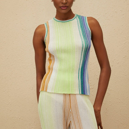 Anastasia Green Glitter Knit Top Trousers Set