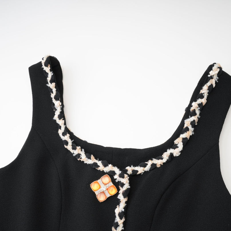 Andréa contrastcolor vest top  shirt  skirt matching set