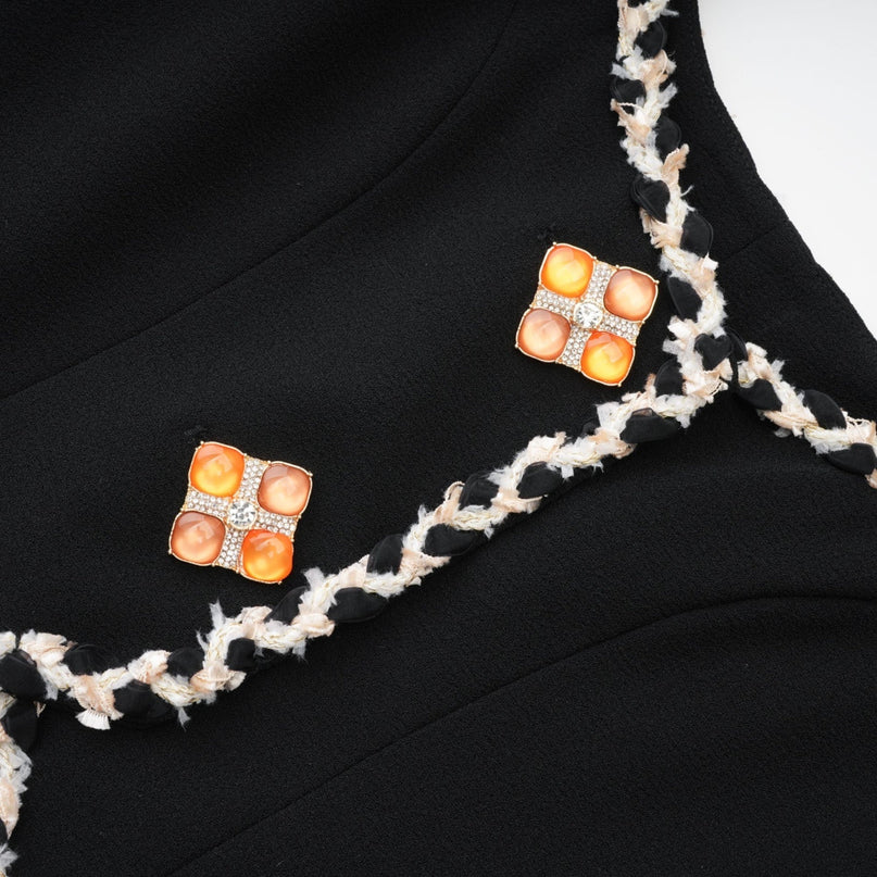 Andréa contrastcolor vest top  shirt  skirt matching set