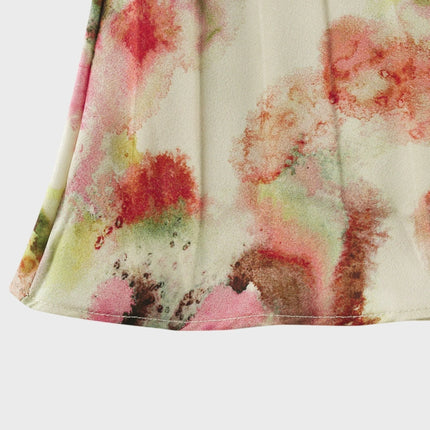 Andréa cutout floralprint pleated maxi dress