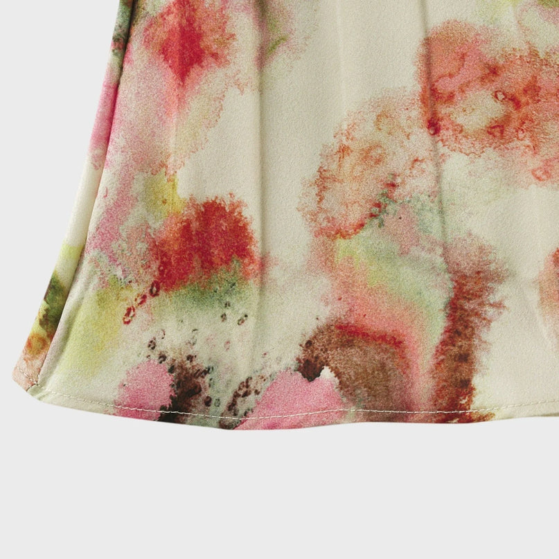 Andréa cutout floralprint pleated maxi dress