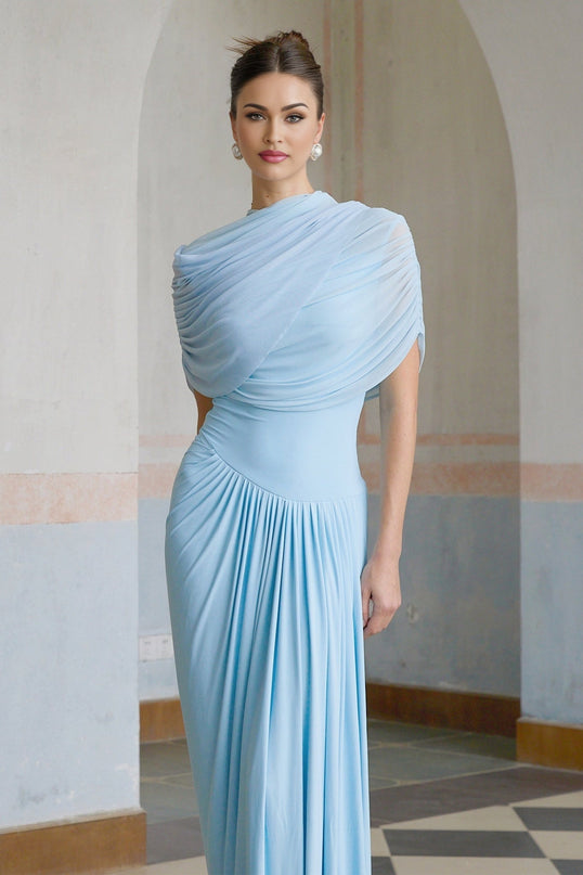 Andromeda Maxi Dress in Baby Blue