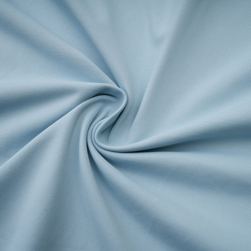 Andromeda Maxi Dress Baby Blue Shawl Design Asymmetric Pleats Luxury Refinement