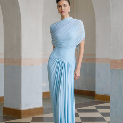 Andromeda Maxi Dress in Baby Blue