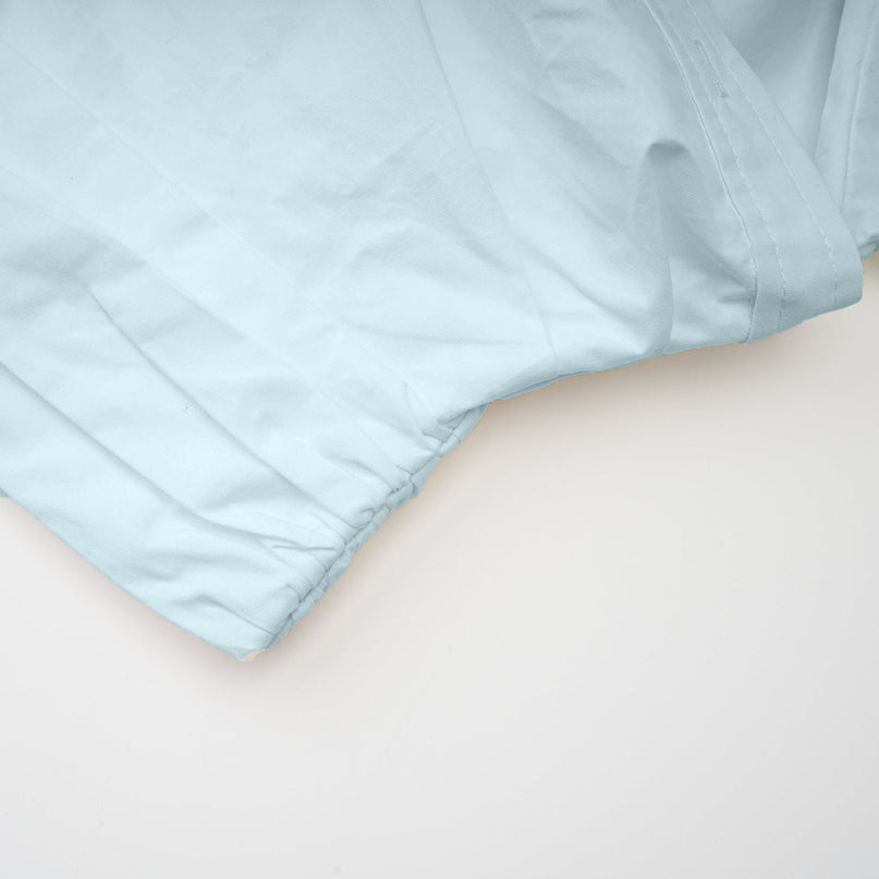 Angel Shirt Blue asymmetrical ruched wrap design spread collar long sleeves chic cropped length 100% Terylene fiber luxury comfort versatile day evening statement