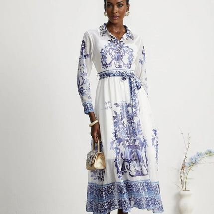 Angela Blue Crystal Embellished Midi Dress
