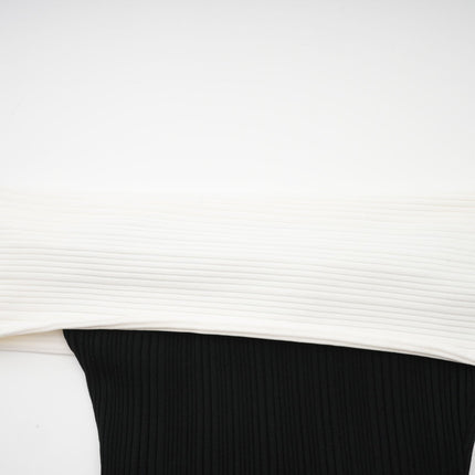 Angèle black offshoulder knitted mini dress