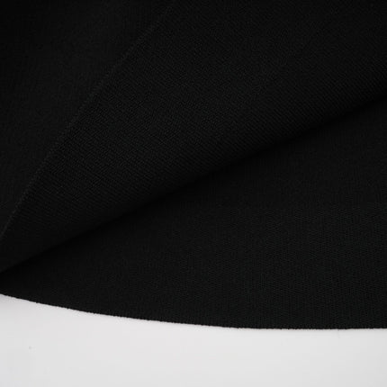 Angèle black offshoulder knitted mini dress