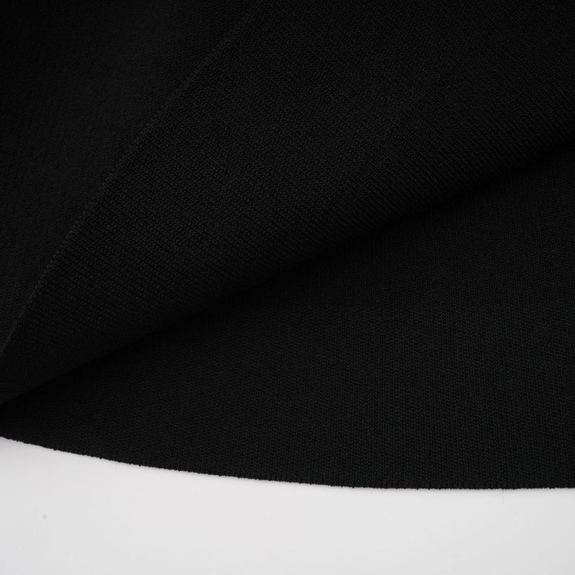 Angèle black offshoulder knitted mini dress