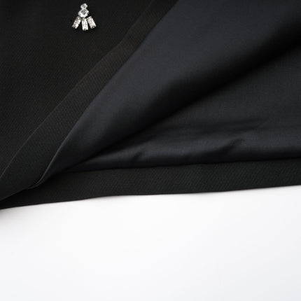 Angelina Black Crystal Embellished Cut-Out Sleeveless Dress