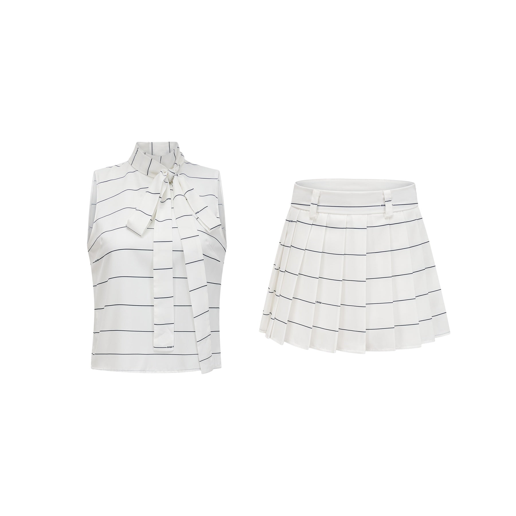 Angélique striped top  skirt matching set