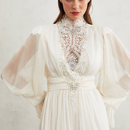 Angioletta White Lace Maxi Dress