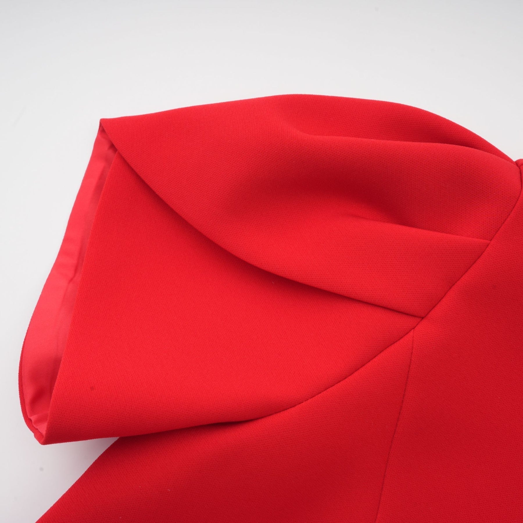Anna red petalsleeve cutout bow mini dress