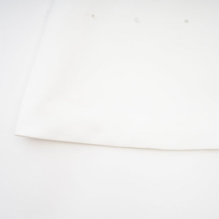 Anna White Off-shoulder Mini Dress With Crystal Detailing