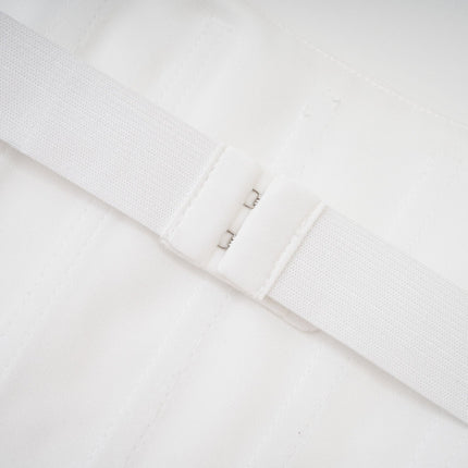 Anna White Off-shoulder Mini Dress With Crystal Detailing