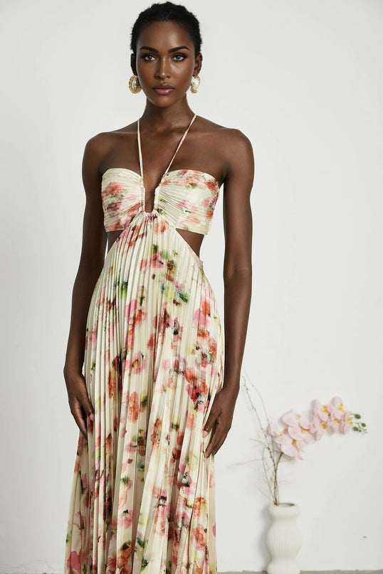 Annalee Yellow Floral Maxi Dress