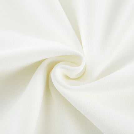 Annie White Square Neckline Pleated Midi Dress