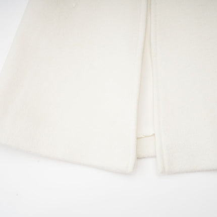 Annie White Wool Blend Crystal Embellished Cape Jacket