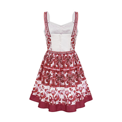 Annika graphicprint sleeveless mini dress
