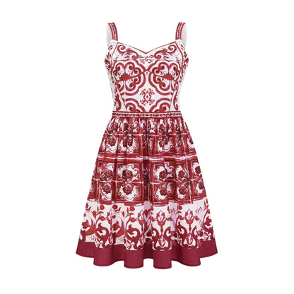 Annika graphicprint sleeveless mini dress