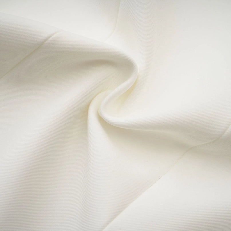 Antonietta White Mini Dress with Front Button Detailing and Long Sleeves