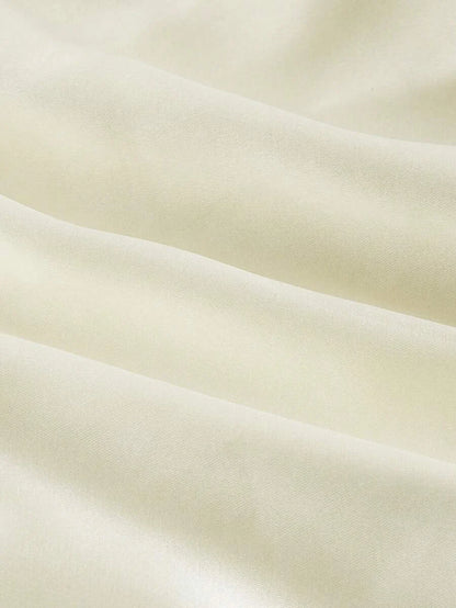 Apricot Draped Collar Satin Trumpet Sleeve Crop Top Vintage Party Formal Top Fall Women Clothes Corpse
