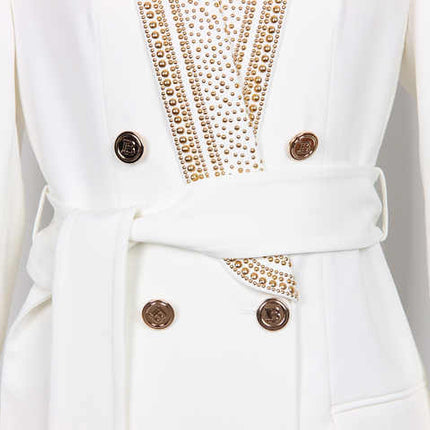 Arianna White Double Breasted Blazer
