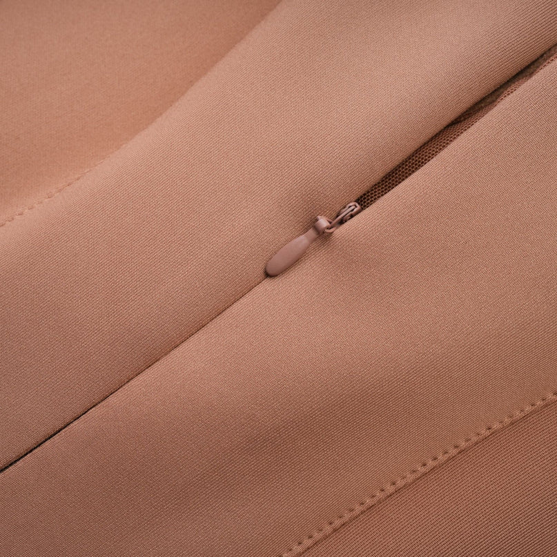Armanda Neutrals Off The Shoulder Bustier Midi Dress