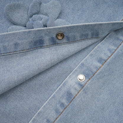 Armelle floralappliqué denim shirt