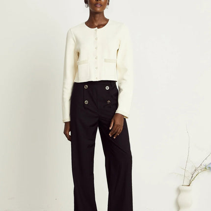 Artemide Beige Faux-Pearl Embellished Cardigan