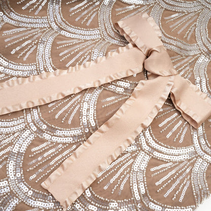 Astrid brown embellished mini dress