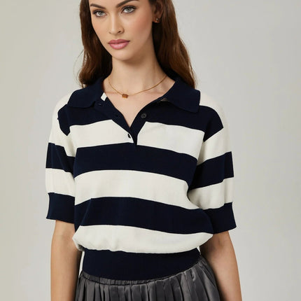 Aubrey Grey Color Blocked Pleated Skirt