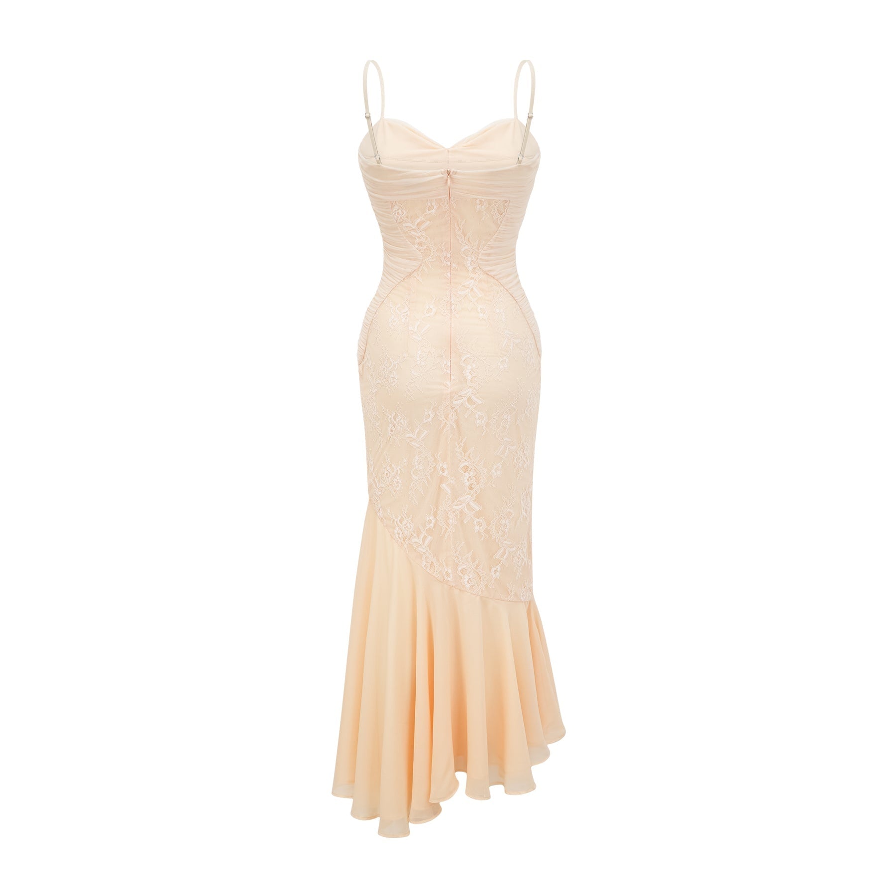 Audrey chiffon  lace midi dress