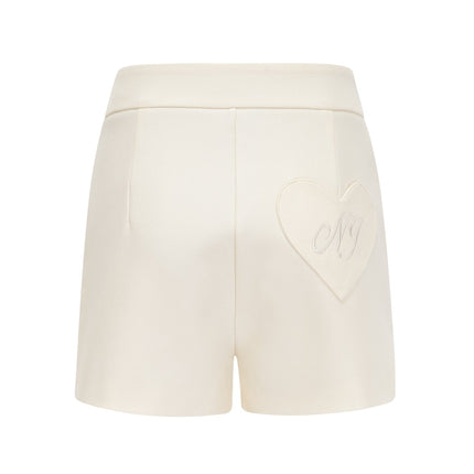 Audrey White Jacket and Shorts Matching Set in 100% Terylene Fabric