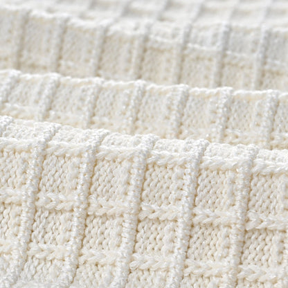Audrey white waffleknit jacket  skirt matching set