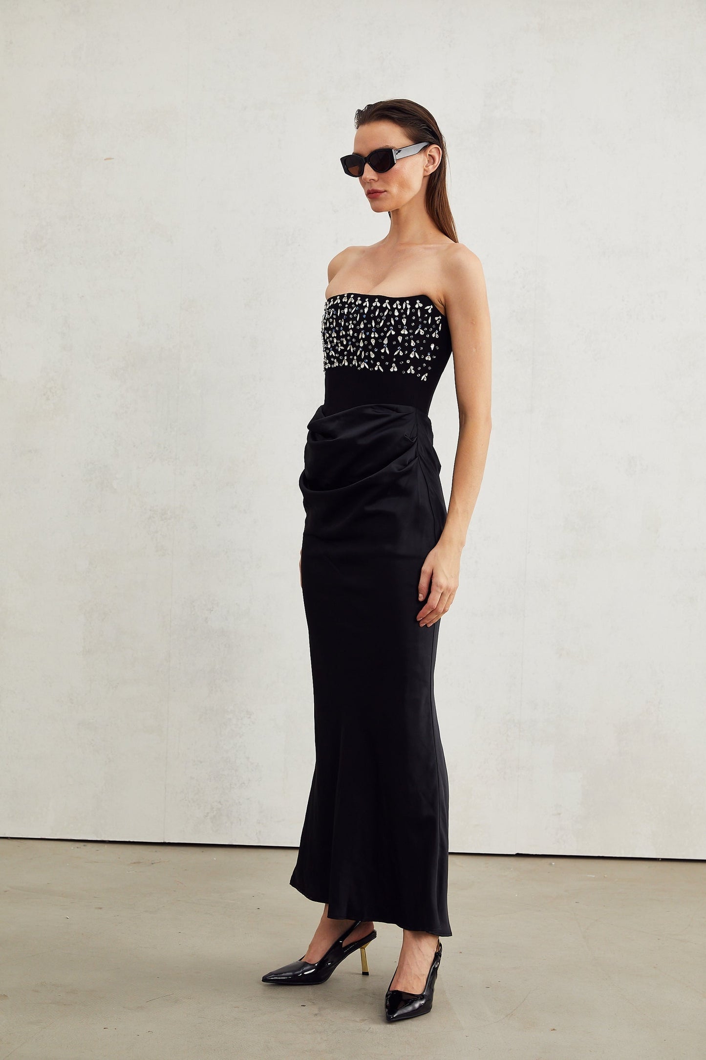 Aurore crystalembellished maxi dress